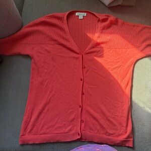 Coldwater Creek Vibrant Coral Cardigan